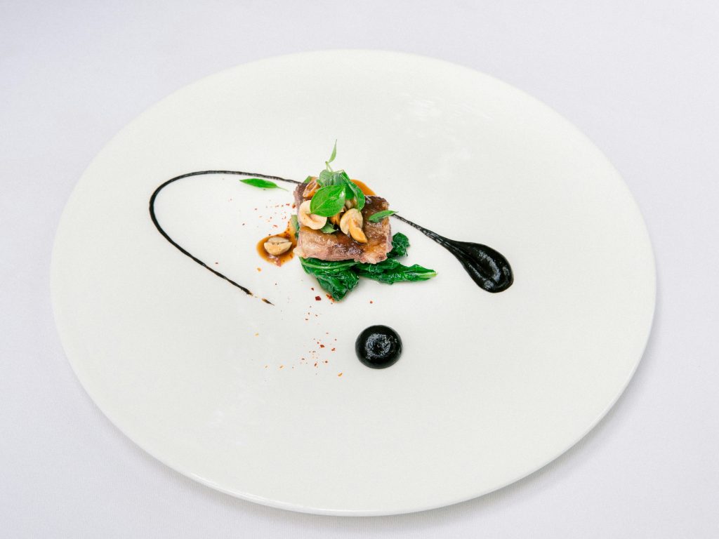 Madfoto fra restaurant Mozaic, Bali. 