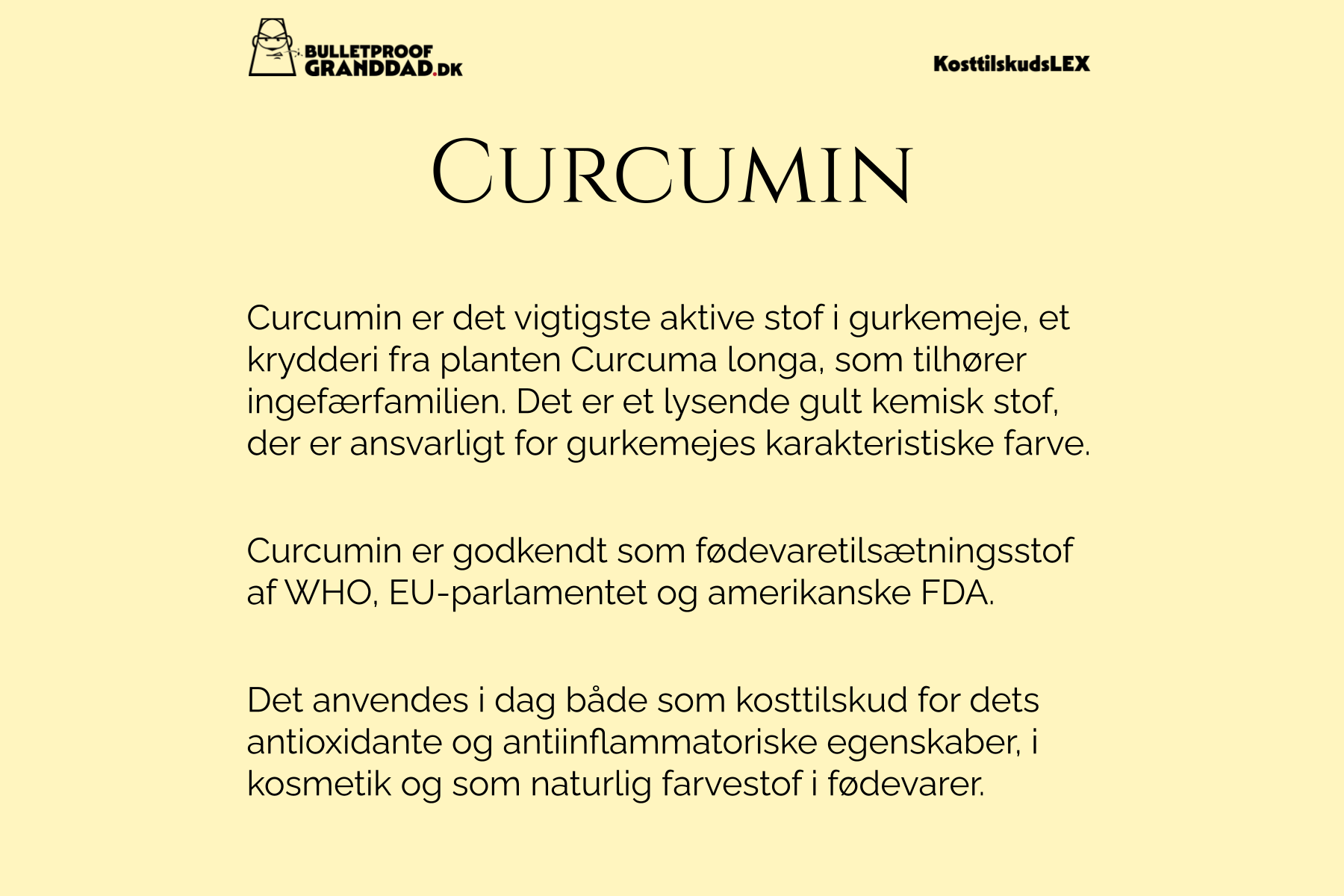 KosttilskudsLEX: Curcumin