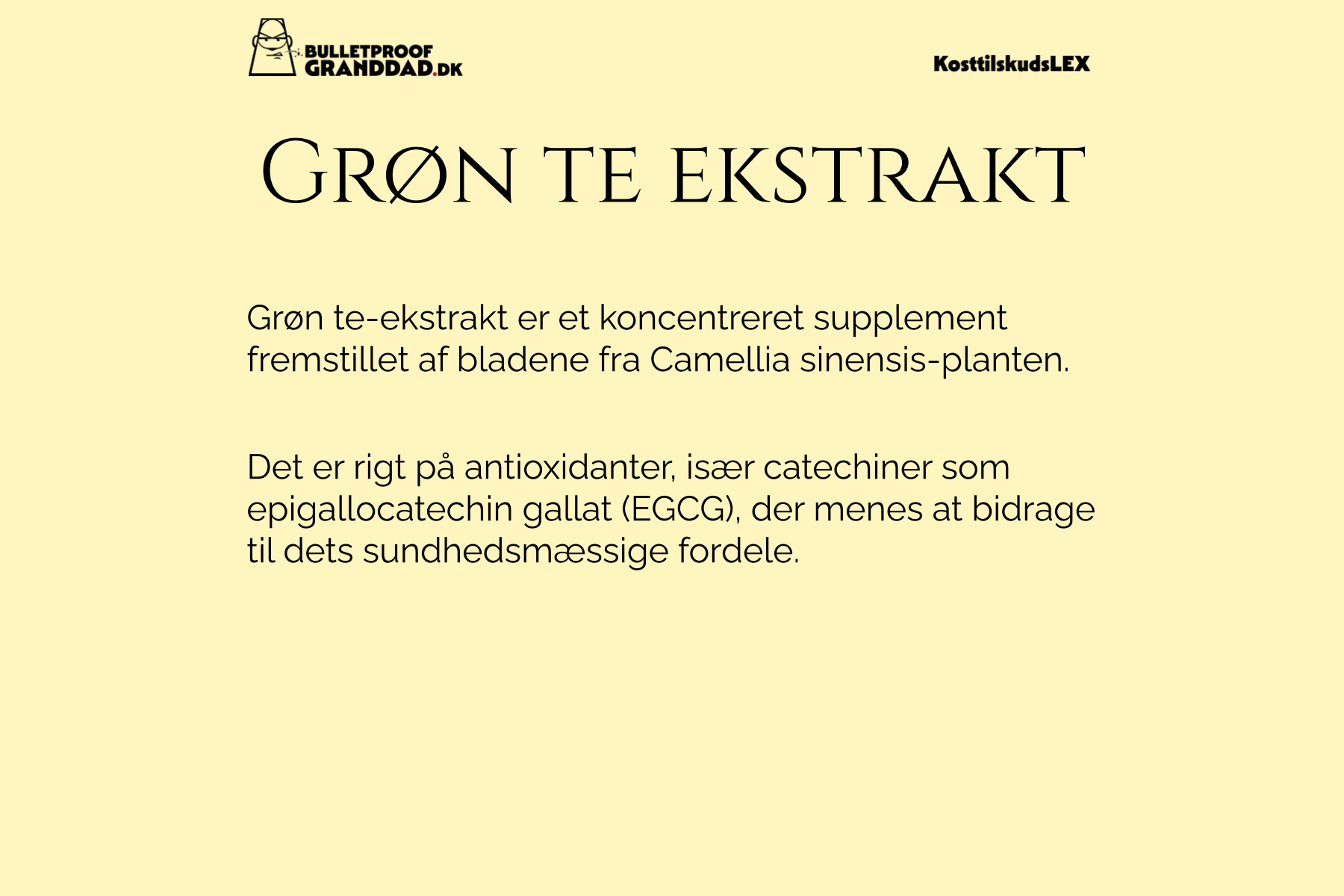 Grøn te ekstrakt