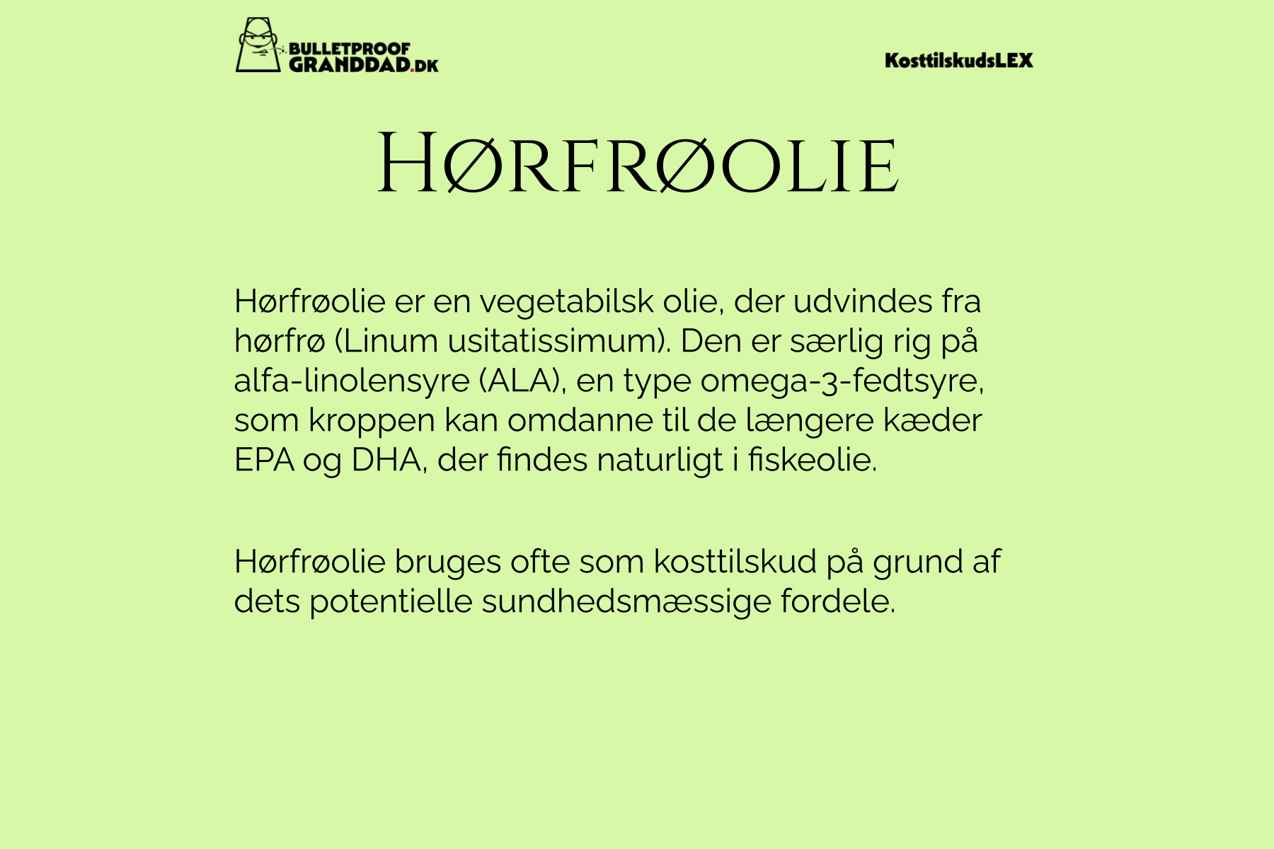 Hørfrøolie