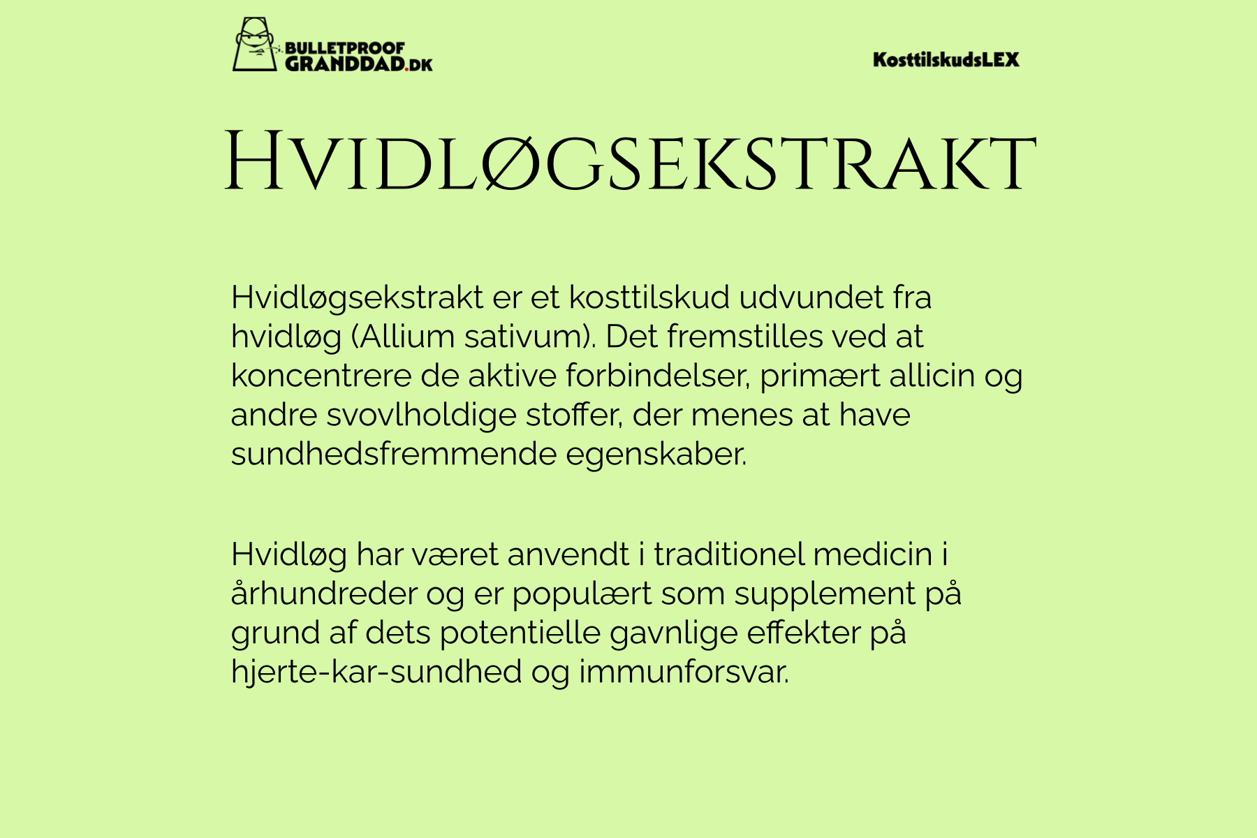 Hvidløgsekstrakt